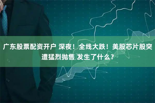 广东股票配资开户 深夜！全线大跌！美股芯片股突遭猛烈抛售 发生了什么？